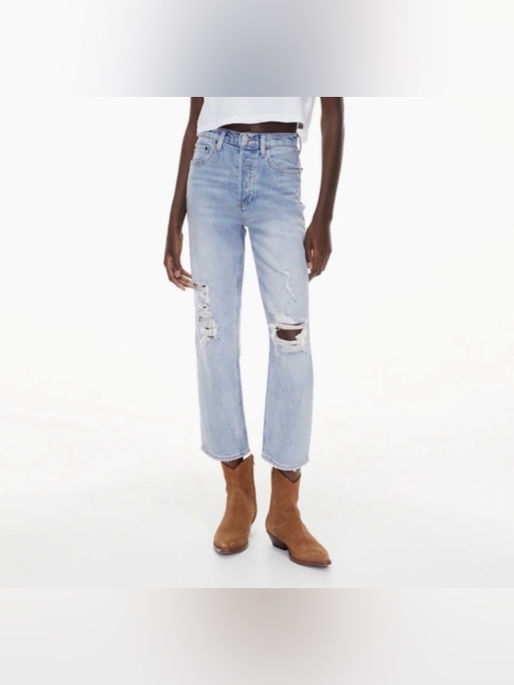 Denim Forum Arlo High Rise Straight Sz 25